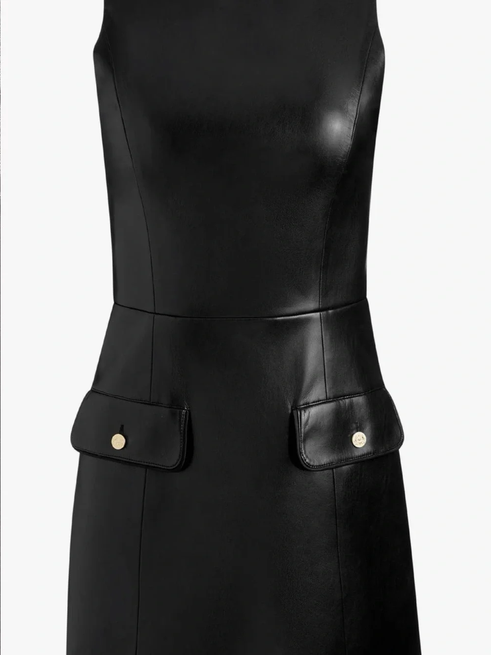 Alice + Olivia Marcella Sleeveless Faux Leather Mini Dress - Picture 5 of 5